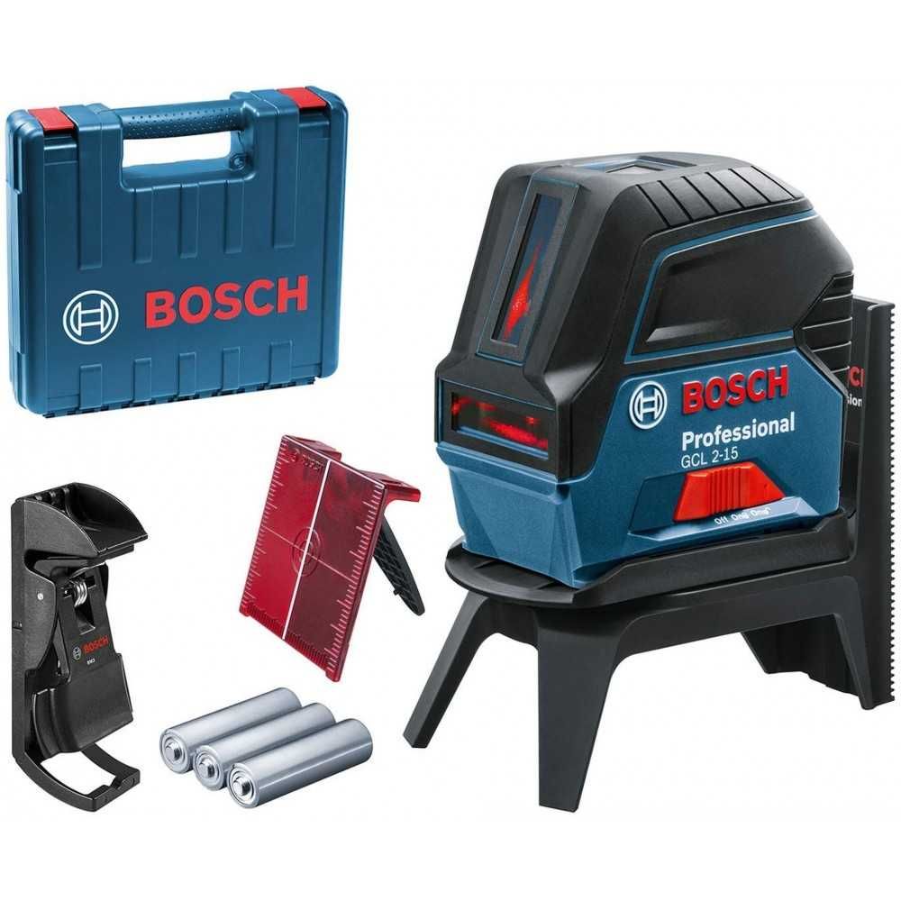 Laser krzyżowy-punktowy Bosch GCL 2-15 RM1 / Walizka / BT150