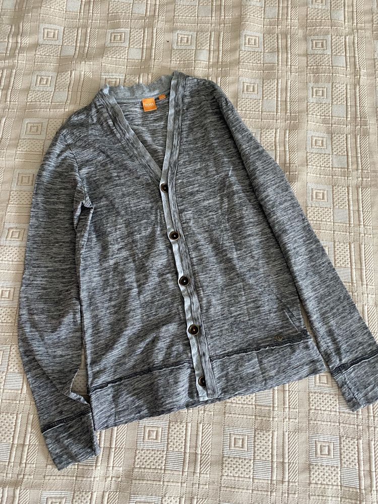 Hugo Boss męski sweter kardigan z bawełny