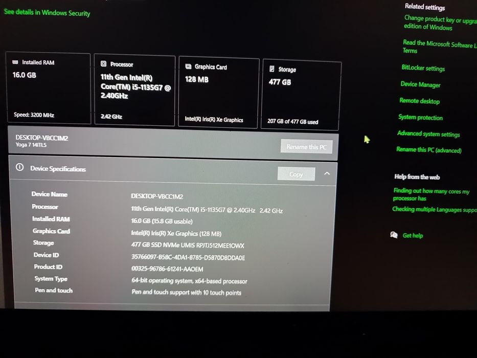 Lenovo Yoga 7i 2 em 1 conversível