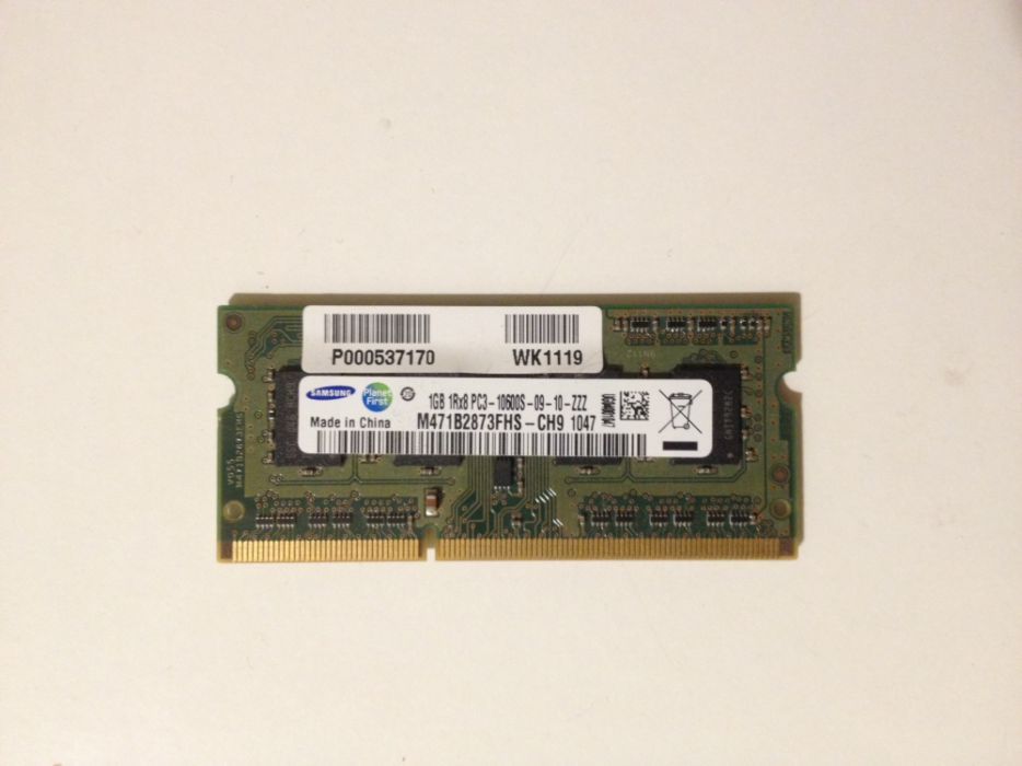 Memória RAM p/portátil 1gb ddr3 1333