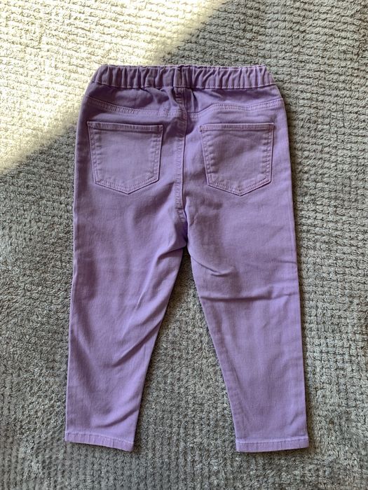 Spodnie jeansy liliowe 92 h&m nowe