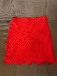 Продам червону юбку з мереживом на літо