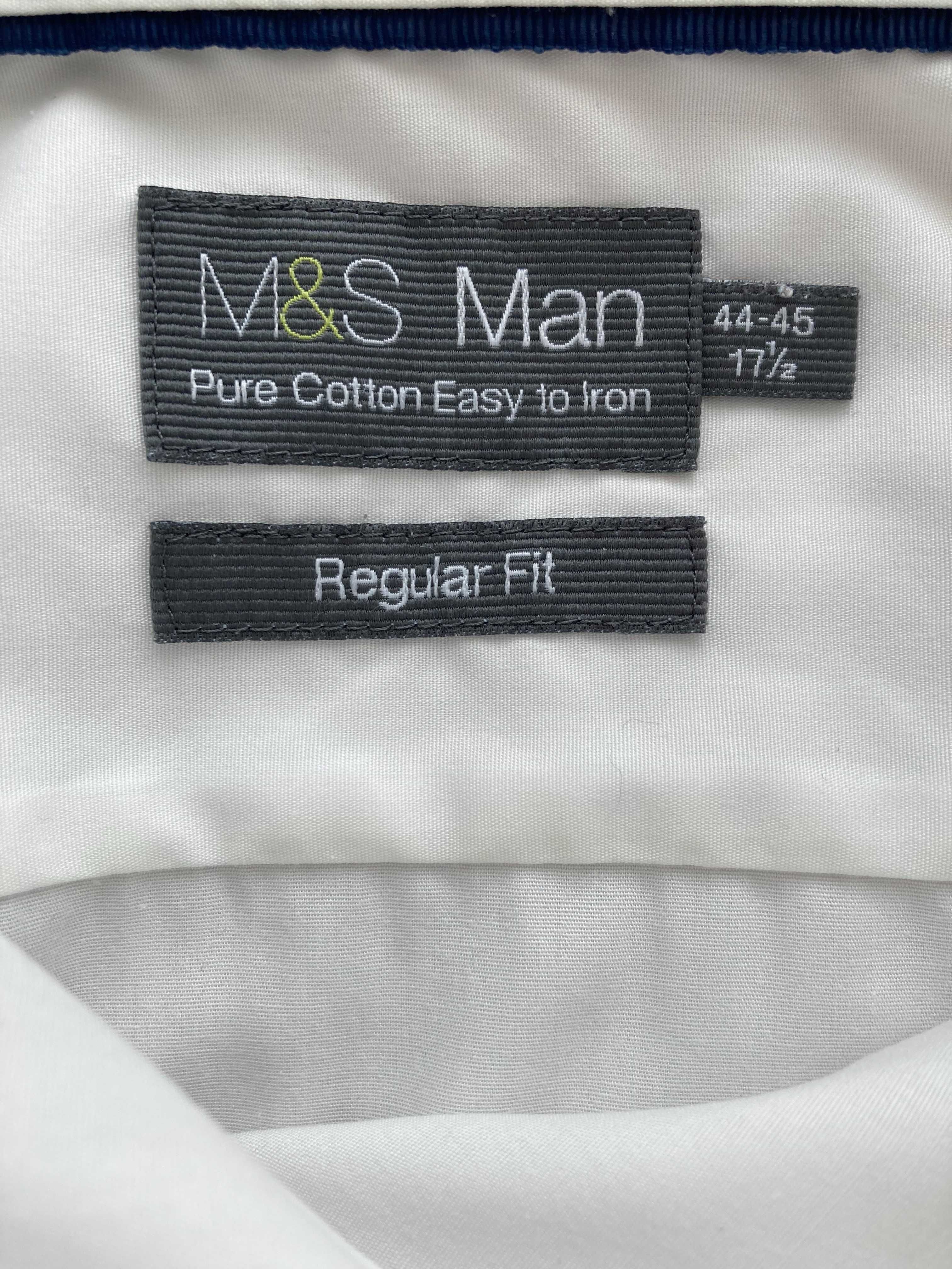 Biała koszula męska - M&S Man - 44-45 - super stan