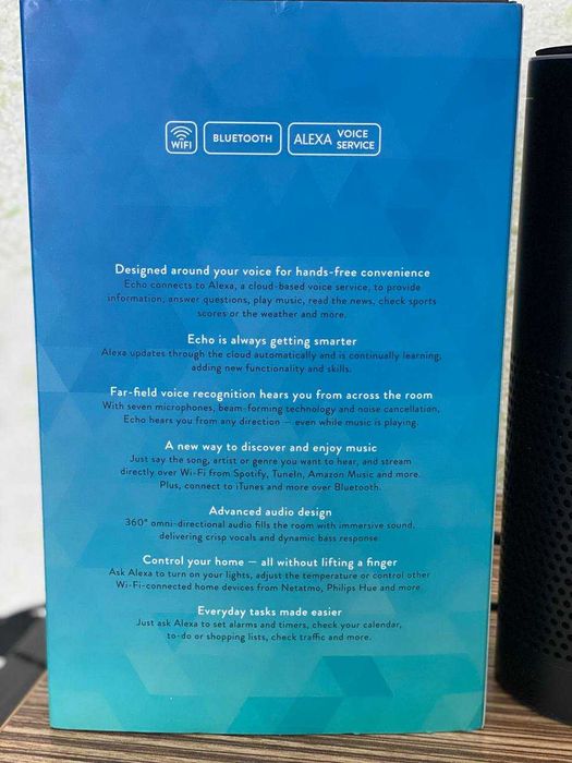 Умная колонка Amazon Alexa Echo Plus Black (Английский язык)