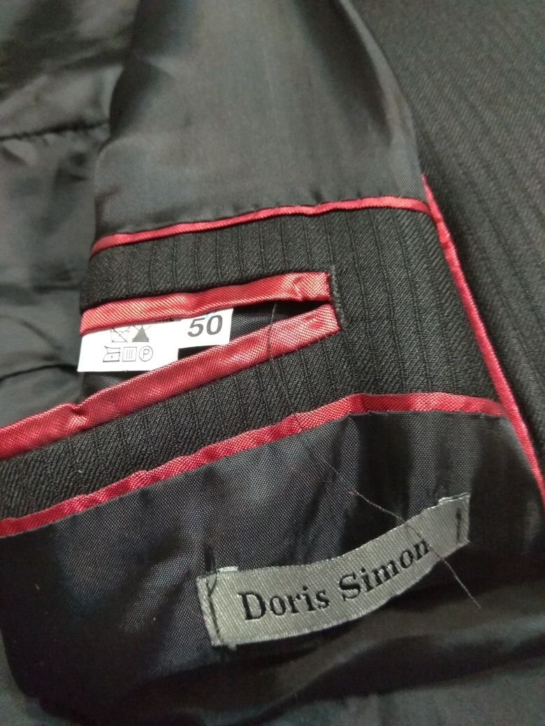 50-52 Doris Simon Czarna marynarka męska