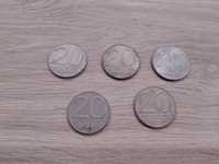 Stare monety 20zł z 1989 i 1990 roku PRL