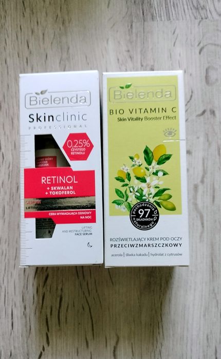 Zestaw kosmetyków Bielenda – Retinol + Witamina C krem pod oczy