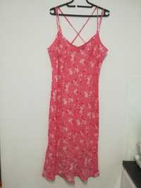 Sukienka midi różowa wiskoza 40