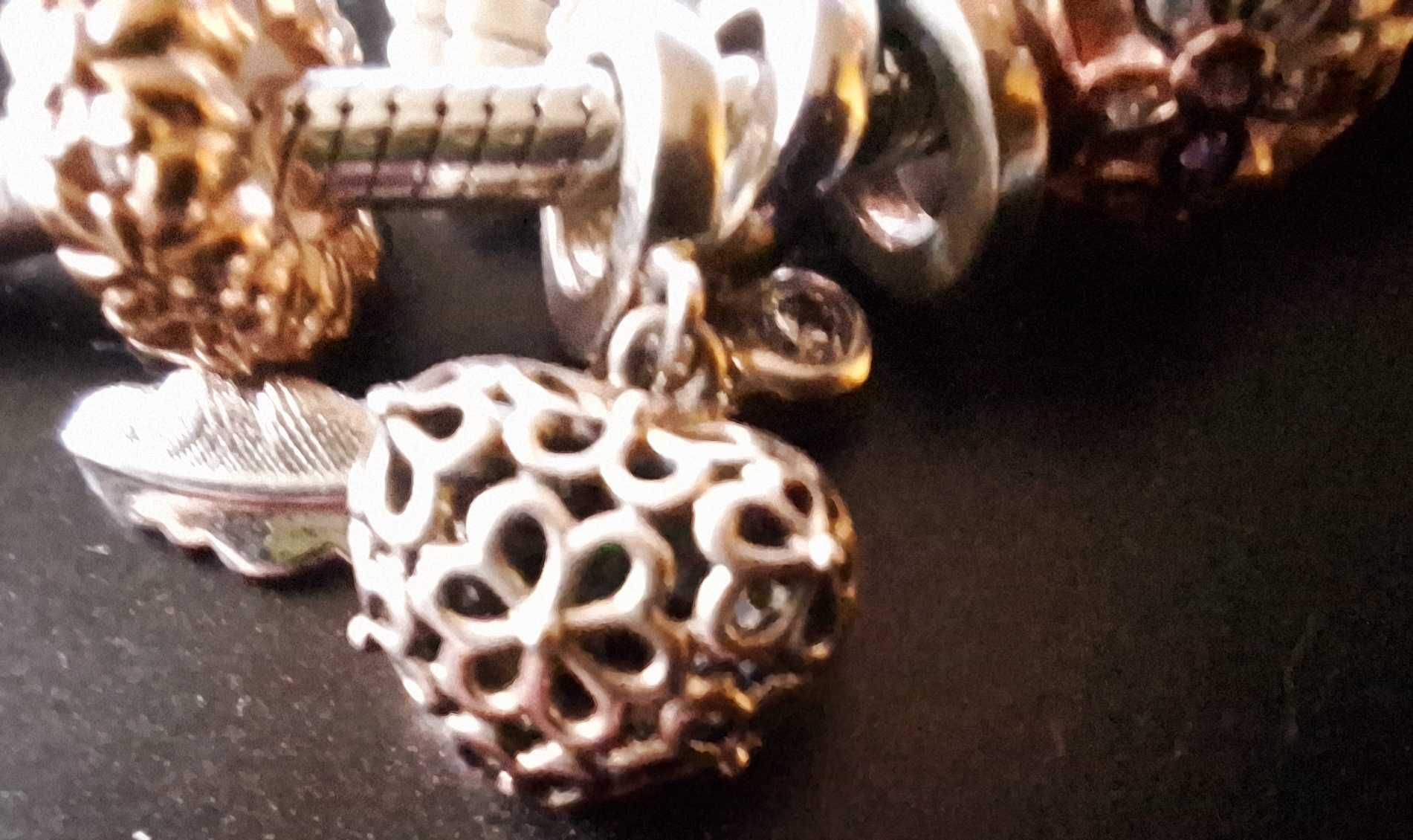 Bransoletka srebrna beads