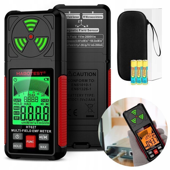 Miernik Pola Elektromagnetycznego EMF Tester Fal Radiowych Habotest