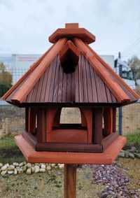 Karmnik drewniany dla ptaków do ogrodu BUDKA LĘGOWA MAŁA