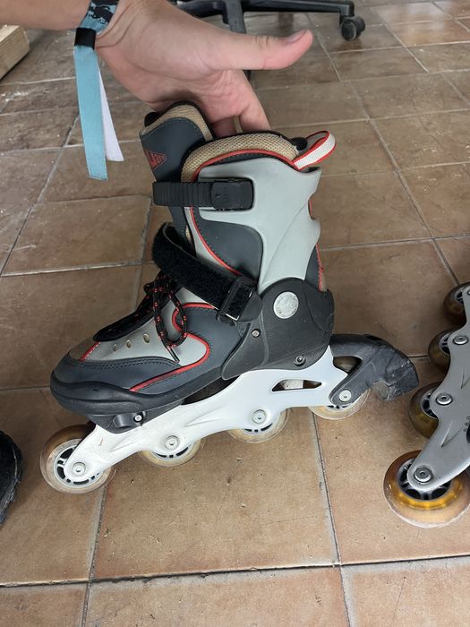 Patins ajustáveis BSquare (tamanho 36–39) e suas porteçoes