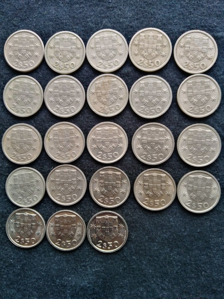 Coleção de moedas de 2.5 escudos