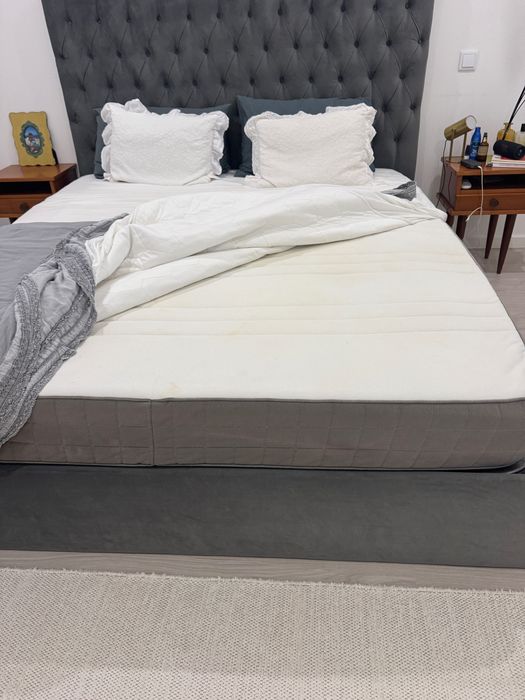 Cama cabeceira em veludo 180x200