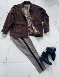 Welniany plaszcz bomber pilotka Burberry M/L oversize