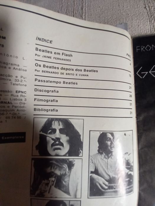 Revista Música e Som especial de 1978 sobre os Beatles com poster