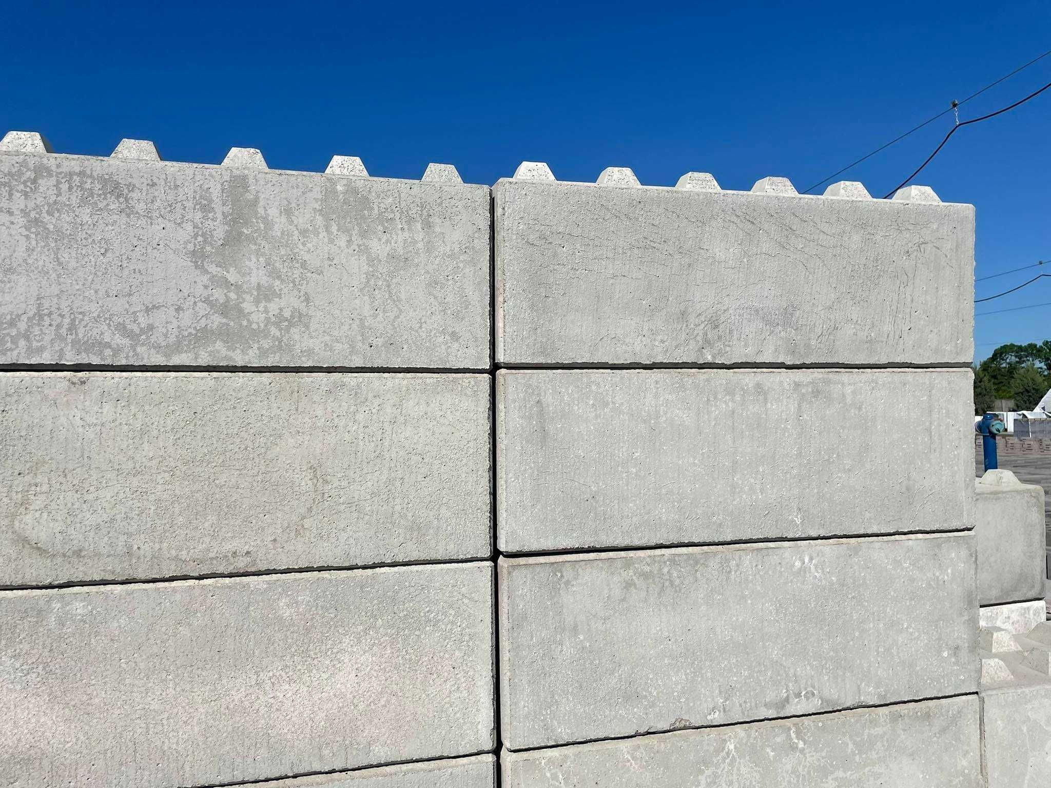 Klocki na mur oporowy, Bloki betonowe 60x60x180 lub 60x60x180