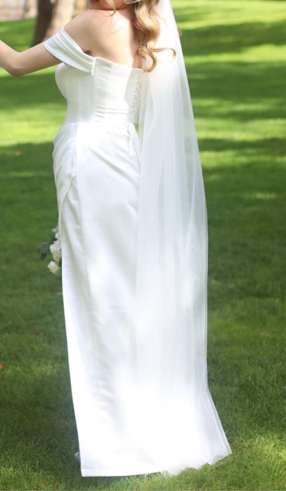 Вечірня/ Весільна сукня на розпис атласна