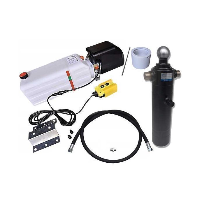 Zestaw hydrauliczny wywrotu 2m 24V skok 520 5T KIPRA PRZYCZEPKI [7246]