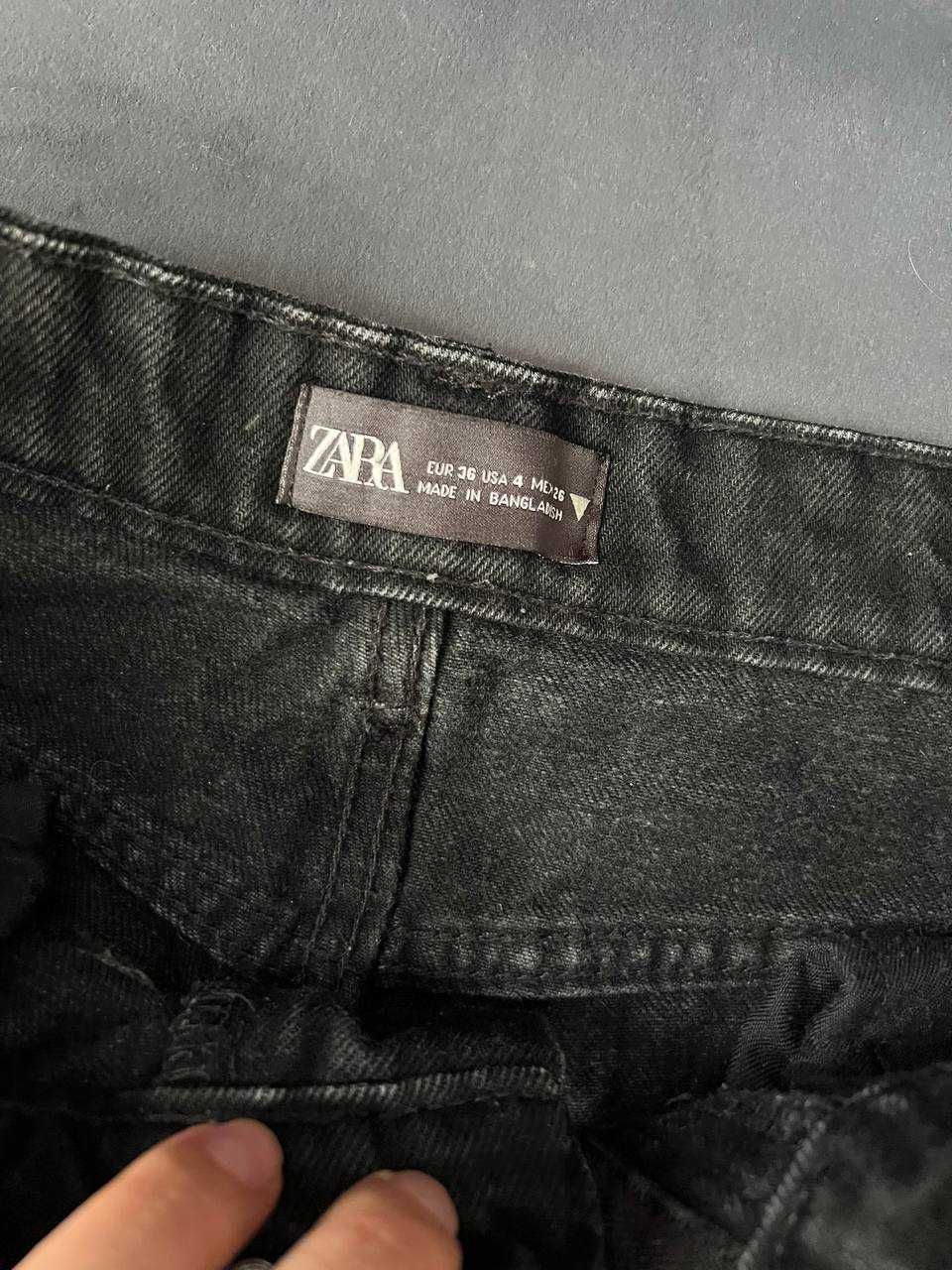 женские ZARA джинсы черные размер eu 36 / usa 4