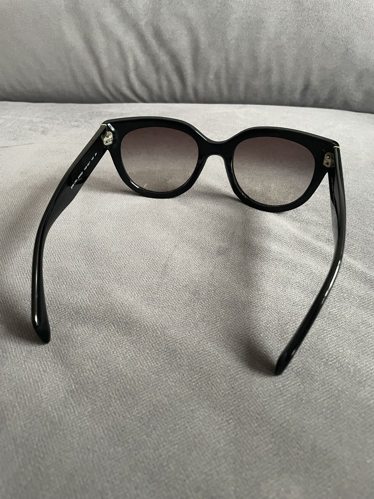 Okulary przeciwsłoneczne Prada Black SPR 17O Gradient Oval Sunglasses