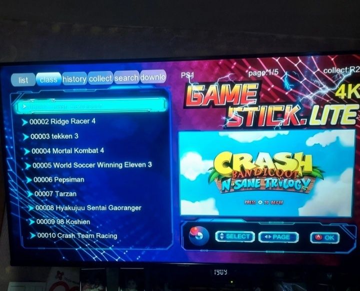 Mini konsola retro Game Stick 20000 gier  64GB 4K 2.4G #Pegasus #Ps1 #