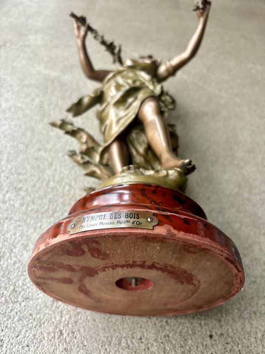 Wyjątkowa Duża Rzeźba Figura Nimfa Leśna Louis Moreau Francja XIX wiek