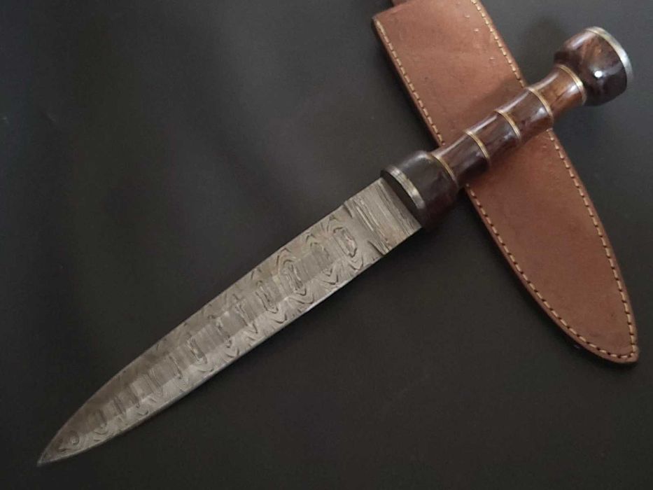 GLADIATOR DAMAST SZTYLET miecz gladius stal damasceńska 40cm
