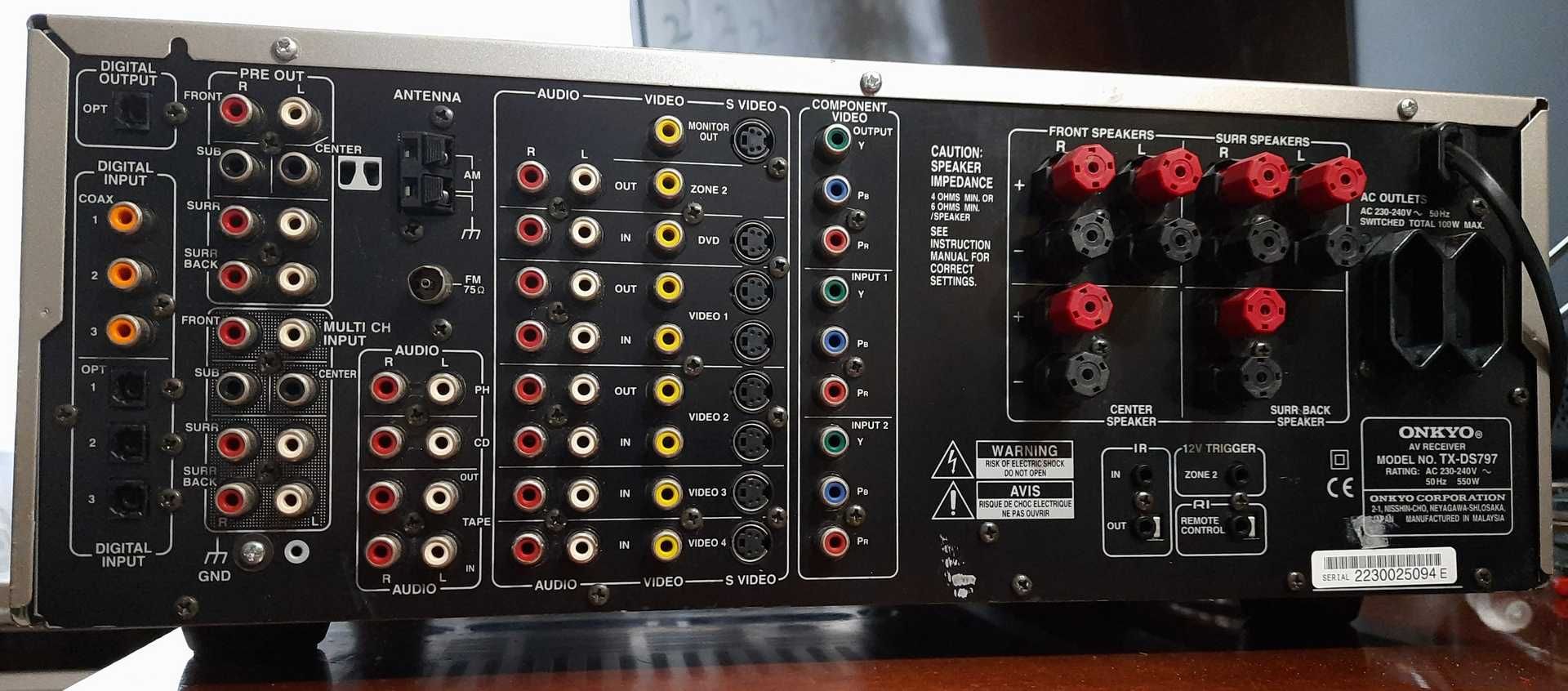 ONKYO TX-DS797; YAMAHA RX-V1600 RDS-Ресиверы.