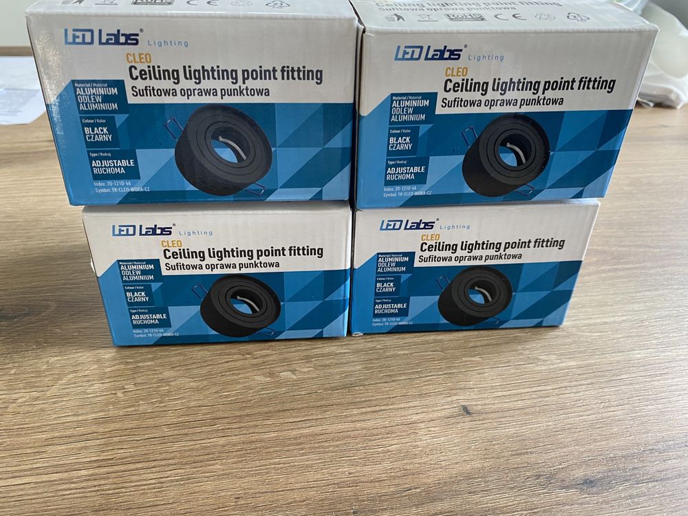 Oprawa sufitowa punktowa Led Labs CLEO czarna okrągła MR16 35W 12V