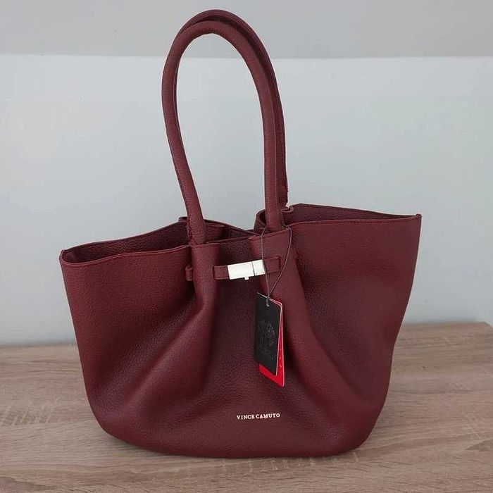 Bordowa Shopper bag szoperka torebka Vince Camuto
