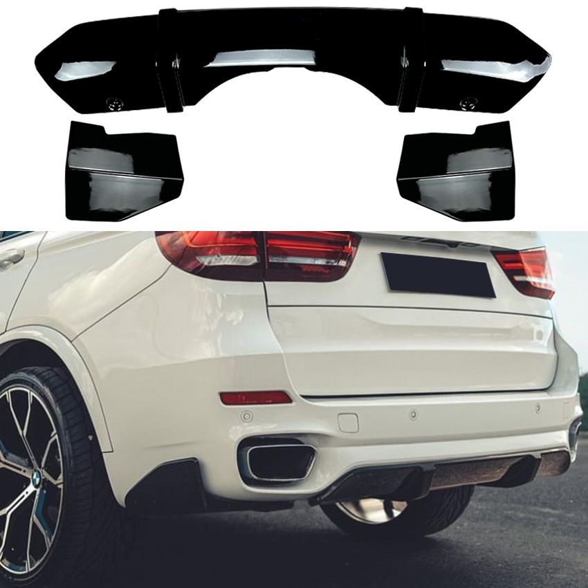 Диффузор накладка бампера BMW X5 F15 БМВ Х5 Ф15 спойлер сплиттер обвес