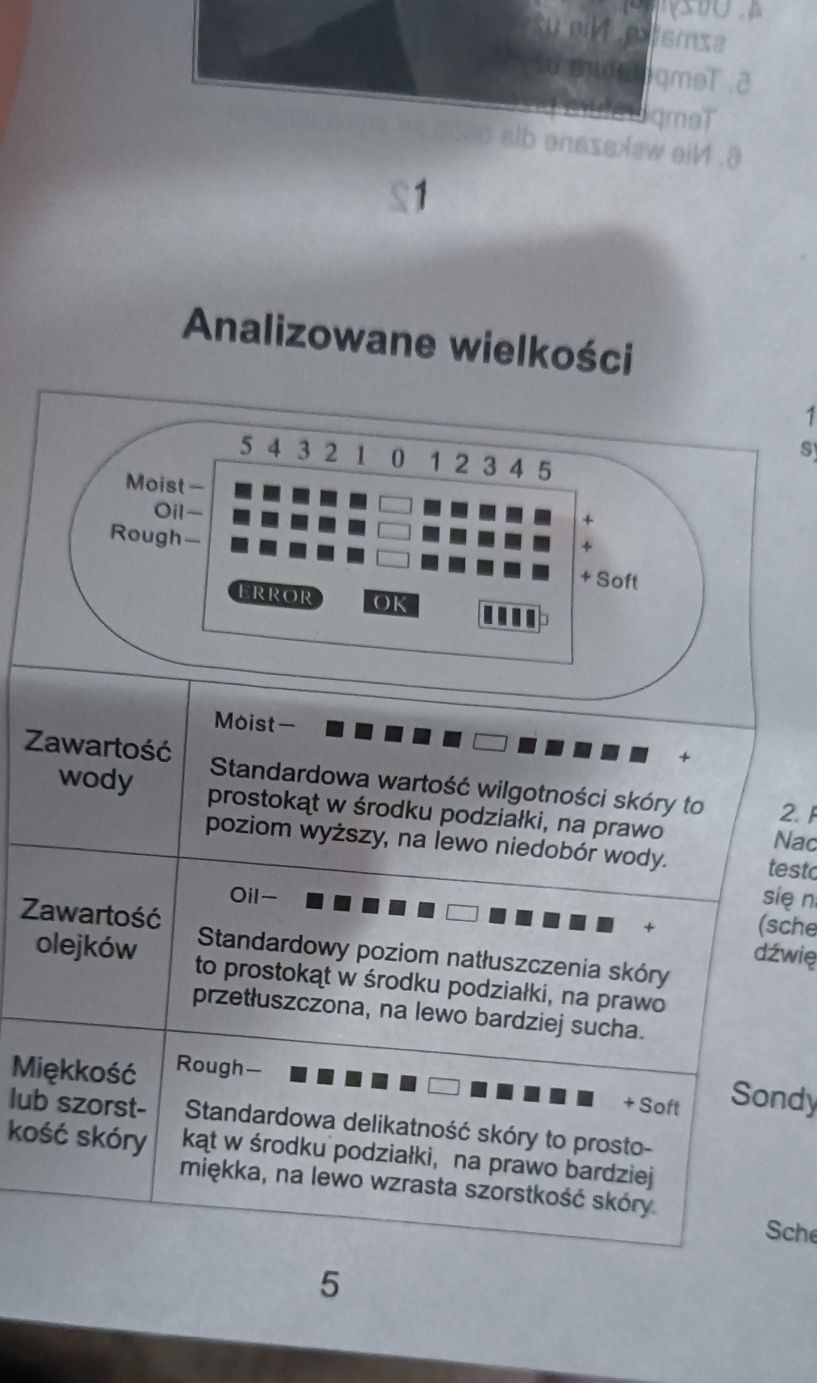 Analizator skóry BIA Skin Analyzer
