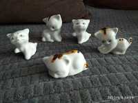 Figurki porcelanowe kotki 5 szt