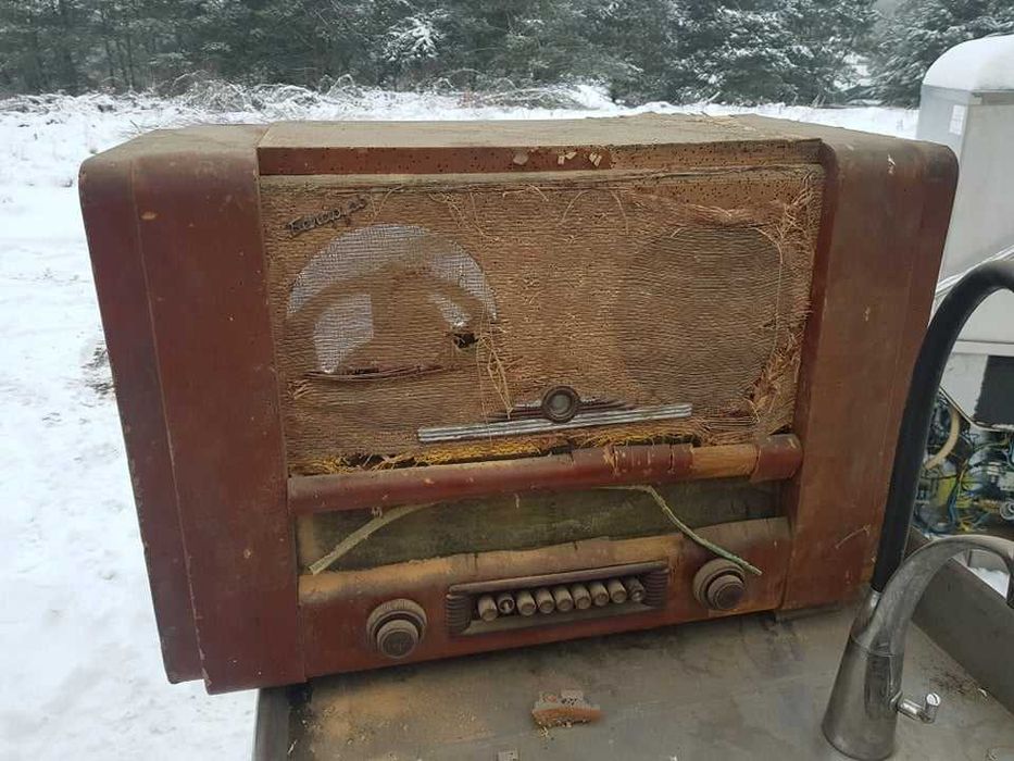 Stare radio lampowe Białorus minsk 53 zabytkowe radiola gramofon