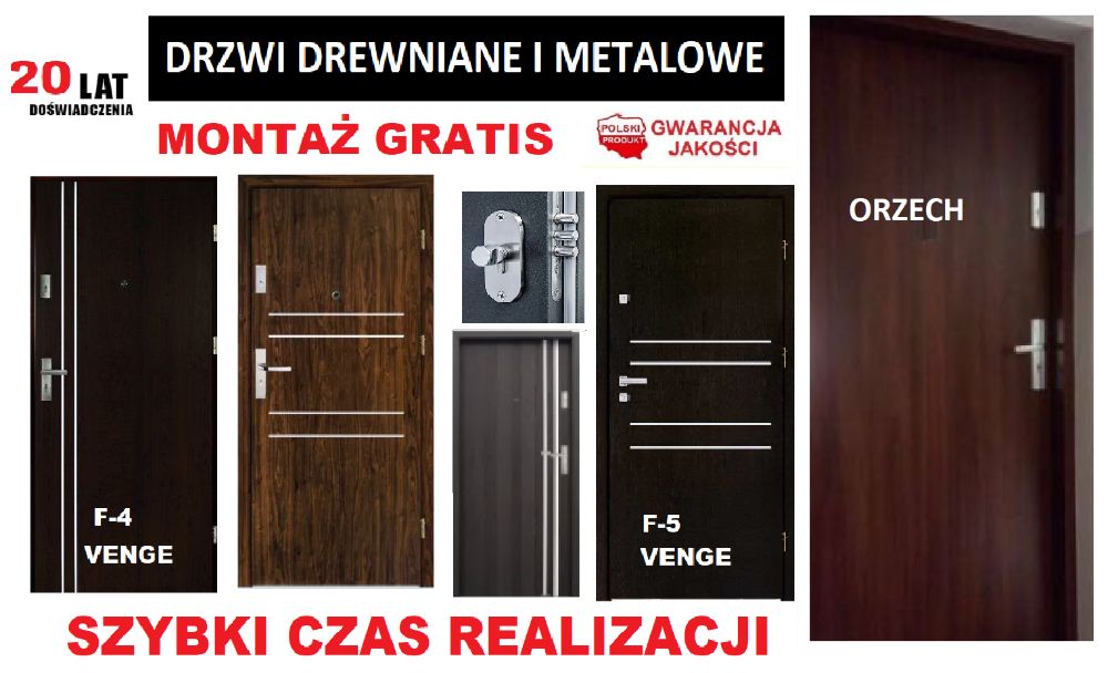 Drzwi zewnętzne WEJŚCIOWE do mieszkania z MONTAŻEM wewnątrzklatkowe