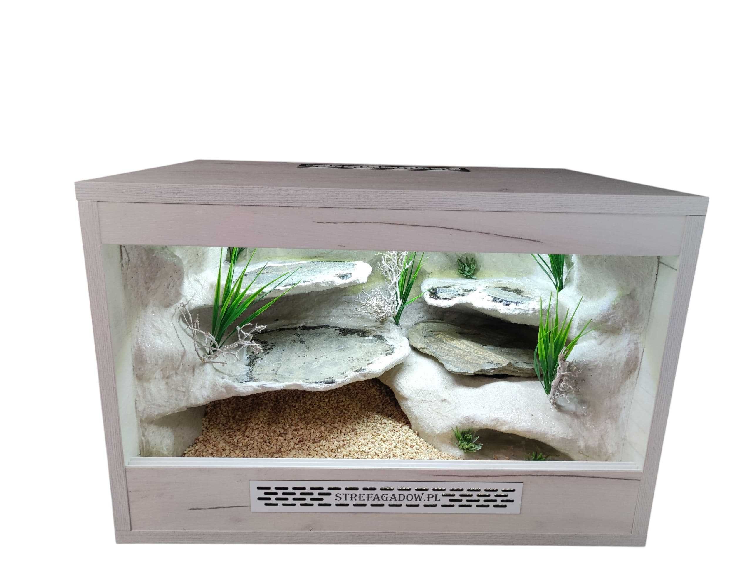 Terrarium pustynne nr752 60/40/40 dla gekona lamparciego DOSTĘPNE