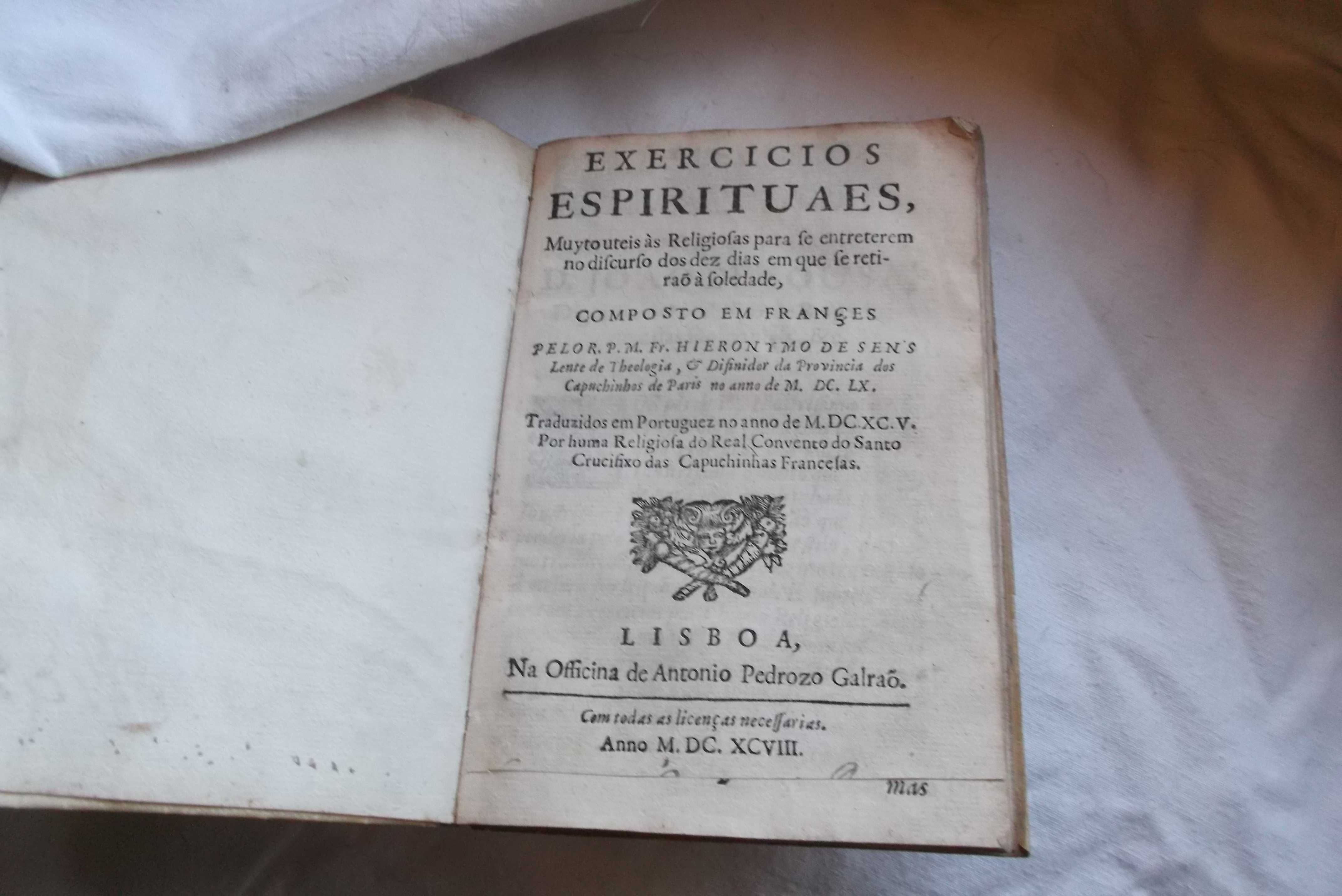 Livro com quase 4 séculos-entendidos/colecionadores-religioso