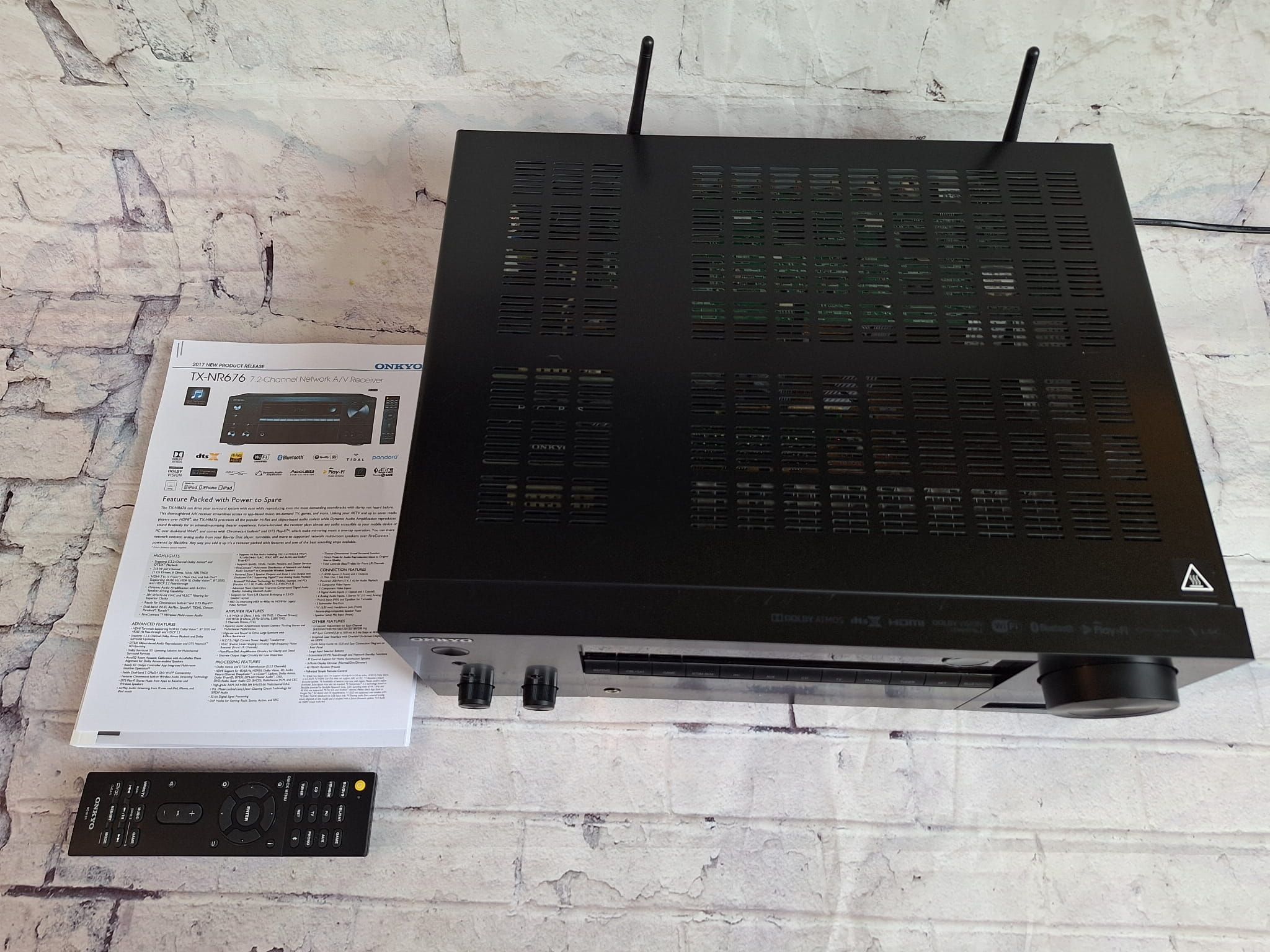 7.2 Onkyo TX-NR676 4k60p Dolby Atmos Vsion HDR BT Wi-Fi  Chromecast