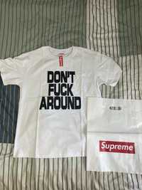 Футболка supreme don’t fuck around dime polar nike empyre off white