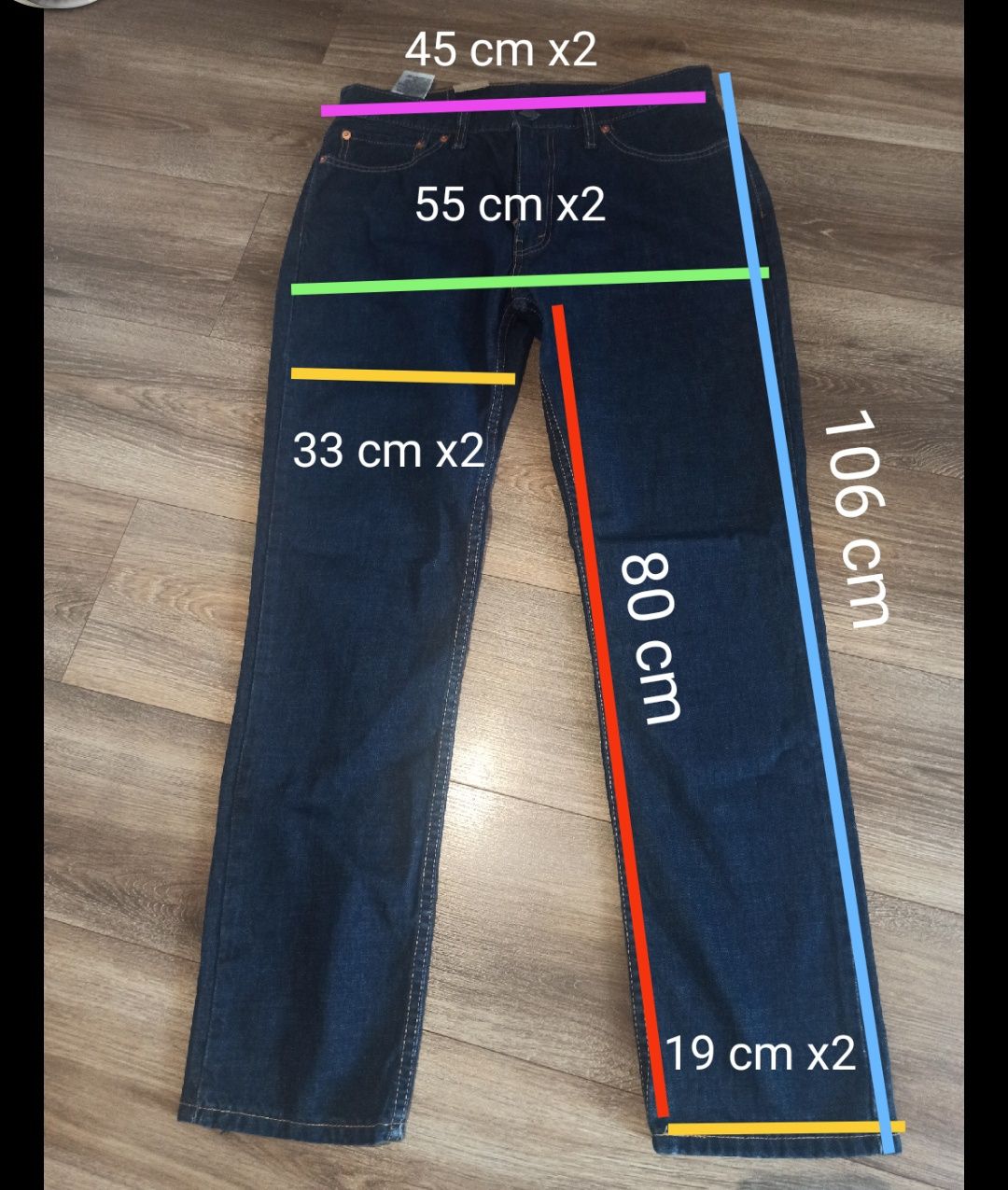 Spodnie jeansy Levi's 511 wersja SLIM PAS 90 cm W36  L32