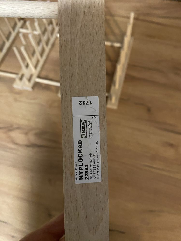 IKEA NYPLOCKAD drewniany uchyt suszarka na talerze