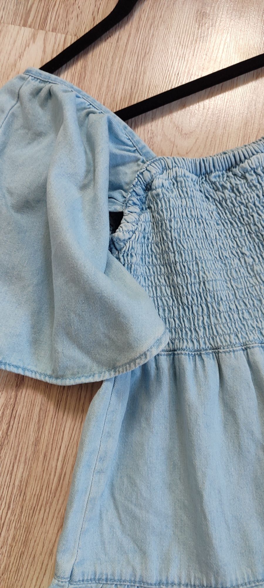 Sukienka jeans falbany hiszpanka