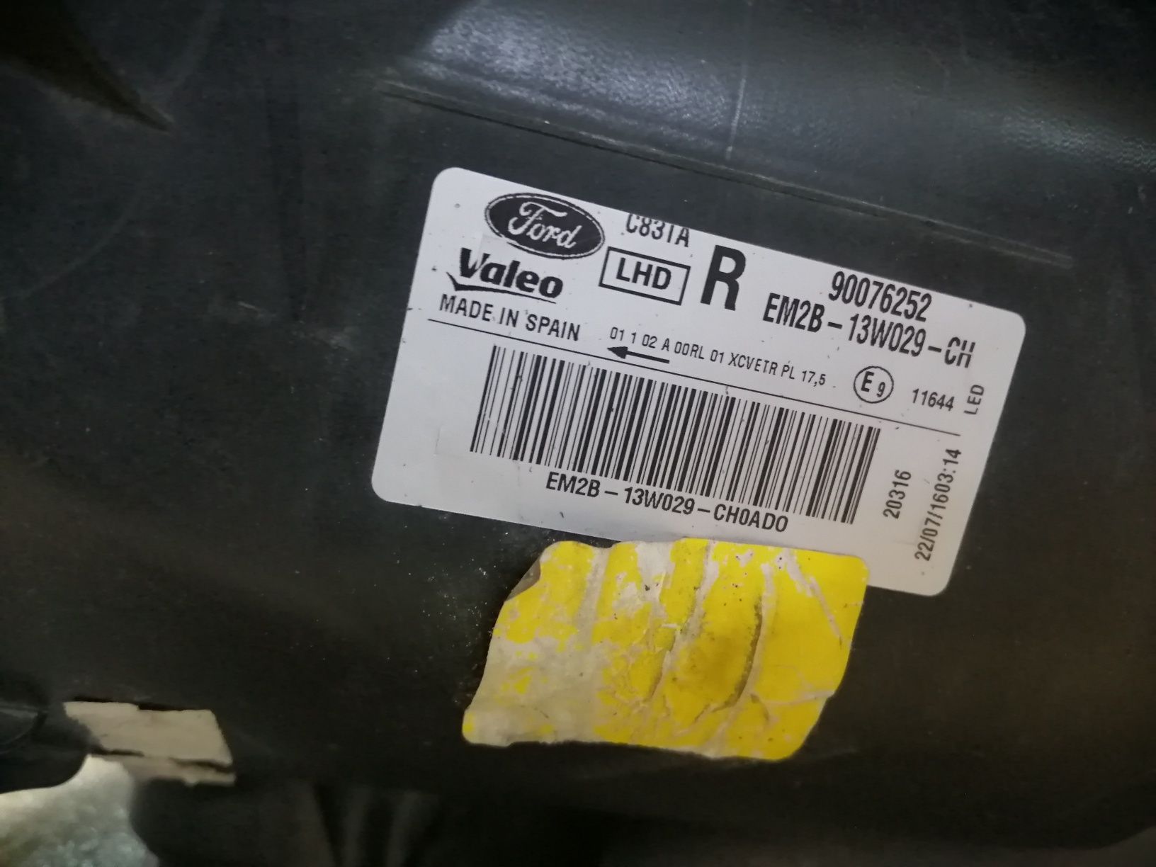 Farol led esquerdo , Ford S.Max