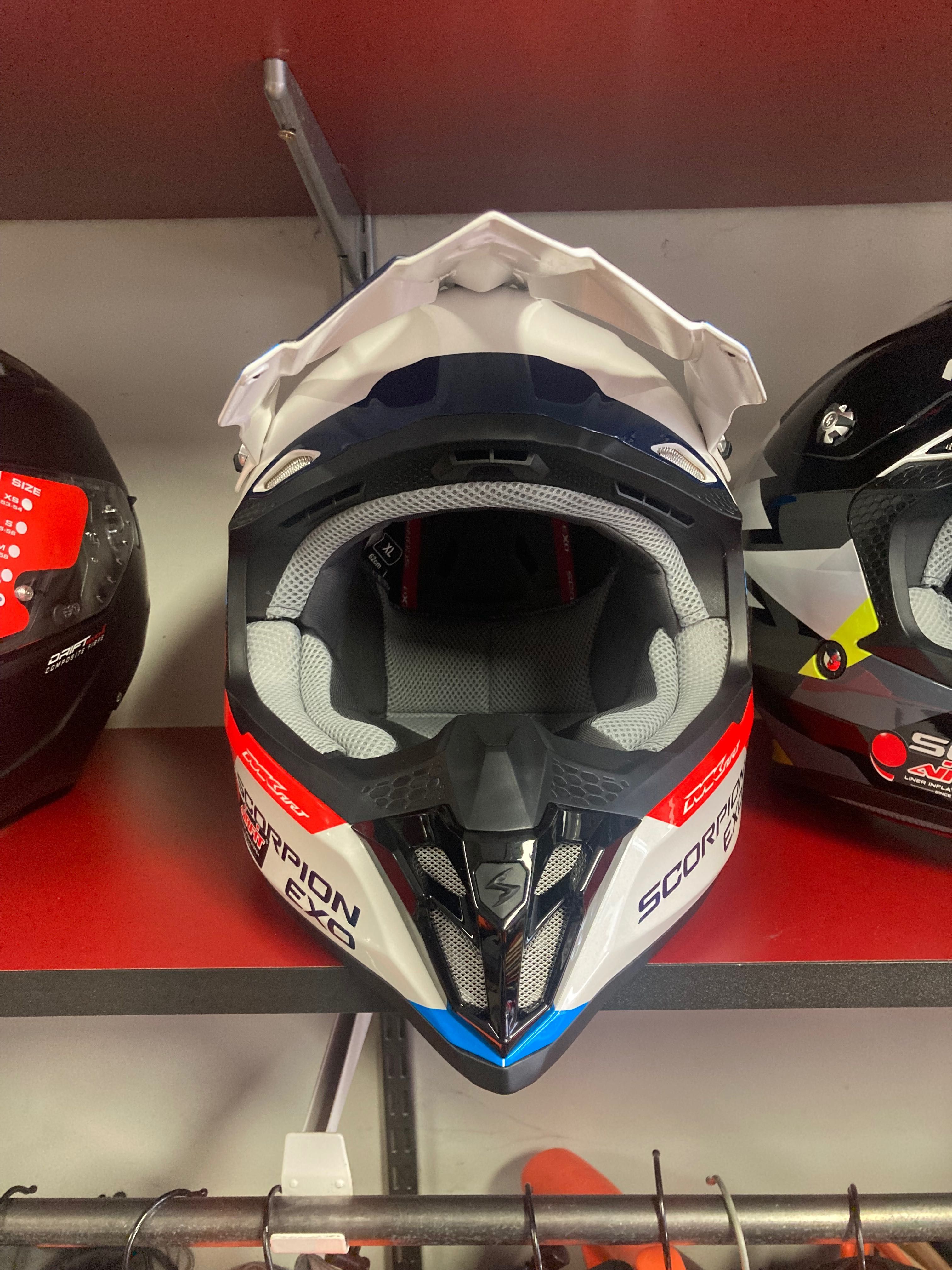Kask Cross Enduro Quad na hulajnogę Scorpion VX-16 AIR z Pompką