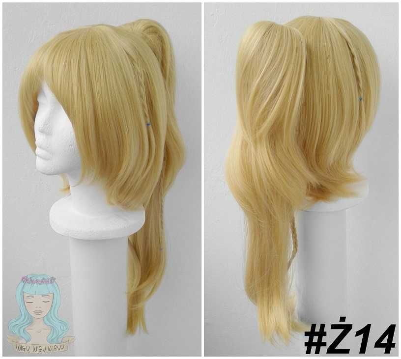 Rikku Final Fantasy żółta blond peruka z kitką cosplay wig