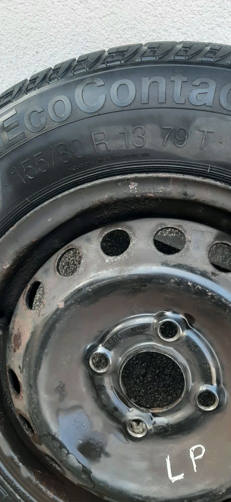 Sprzedam dwie opony letnie z felgami 155/80 R13
