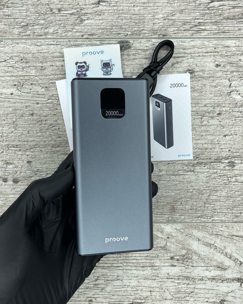 Оригінальний павербанк Proove 20000 mAh 22,5w з гарантією і ємністю