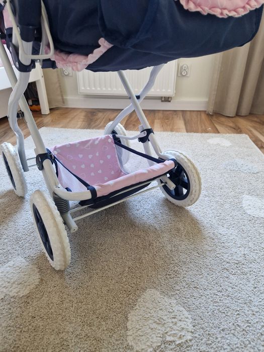 Wózek dla lalki berjuan la nina granatowo różowy