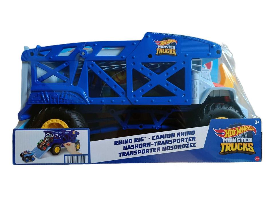 NOWY Hot Wheels Monster Trucks Rhino Transporter Nosorożec HFB13